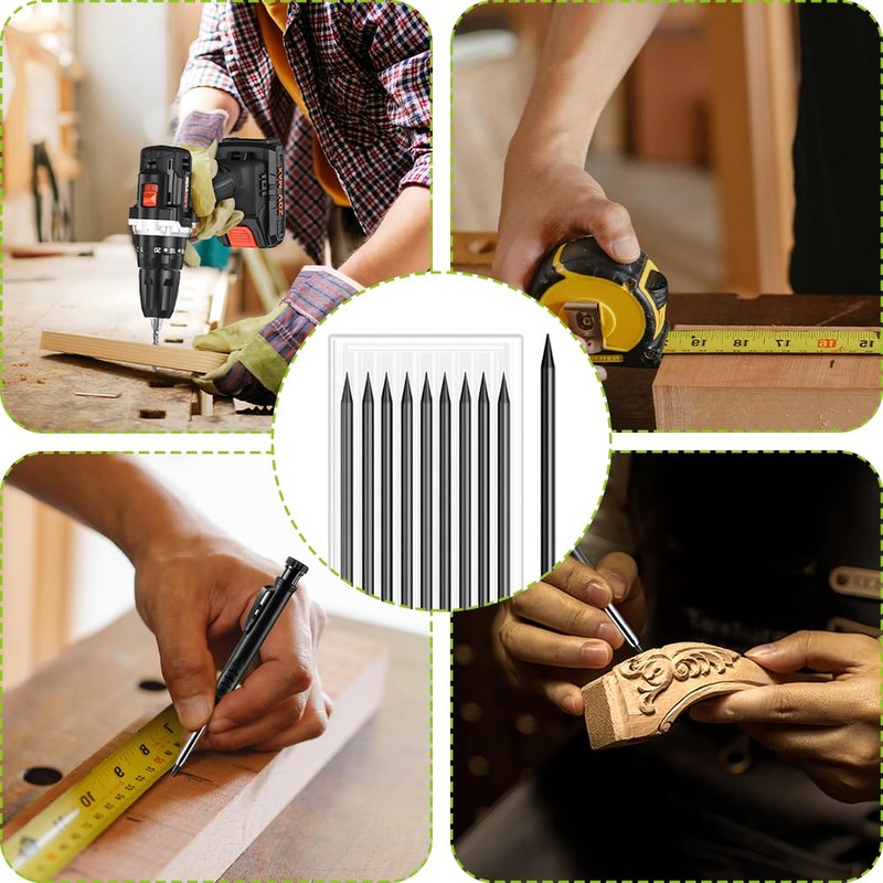 Jyvex Pack of 54 Pencil Leads 2.8 mm for Carpenter's