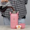 Insulated Water Bottle with Handle and Strap,Vacuum Travel Tumbler with