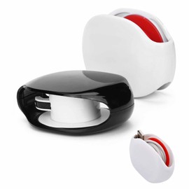 Samcos Automatic Cable Storage Case, Cord Reel, Earphone Storage, Automatic Winding, Set of 2, Charging Cord Winder, Holder, Storage, Tangle-Free Management, Organizer, Multifunctional, Small, Cable