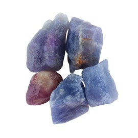 CRYSTALINES 5pcs Natural Raw Hackmanite Gemstones Wholesale Rough Stones Jewelry Making Loose Bulk DIY Supply Chakra Healing Crystals, Wire Wrapping, DIY Hand-Craft, Gem Collections