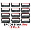 12 PACK SP-700 Ribbon Ink Cartridge Quality BLACK and RED