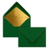 50 envelopes in dark green with gold lining, DIN C7