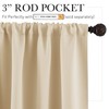 RYB HOME Thermal Insulated Curtains Blackout Small Window Drapes Light