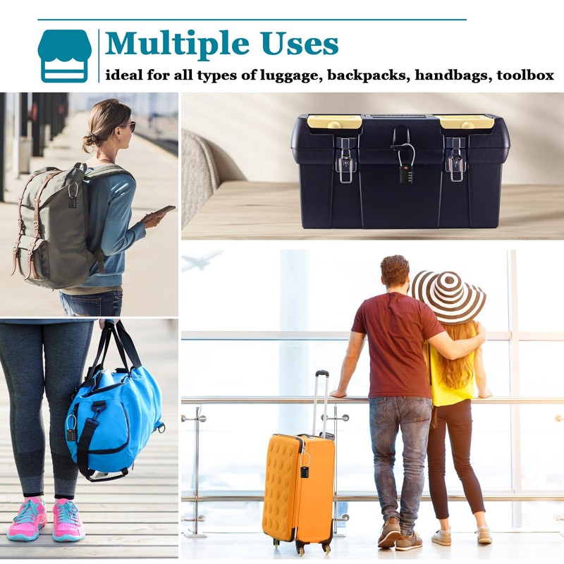 NAGE TSA Approved Luggage Locks with Open Alert Indicator, Suitcase