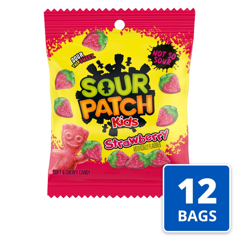 SOUR PATCH KIDS Strawberry Soft & Chewy Candy, Bulk Candy,