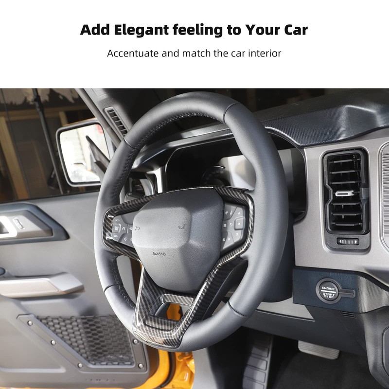 Linskip Steering Wheel Trim Fit for Ford Bronco 2021-2025, Steering