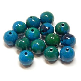 Chrysocolla Chrysocolla Azurite Gemstone Beads Round 4 mm 6 mm and 8 mm Blue Green Gemstone Beads (4 mm)