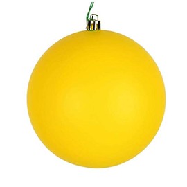 Vickerman Adorno de árbol de Navidad amarillo mate de 62544-3 pulgadas (paquete de 12) (N590878DMV), plástico