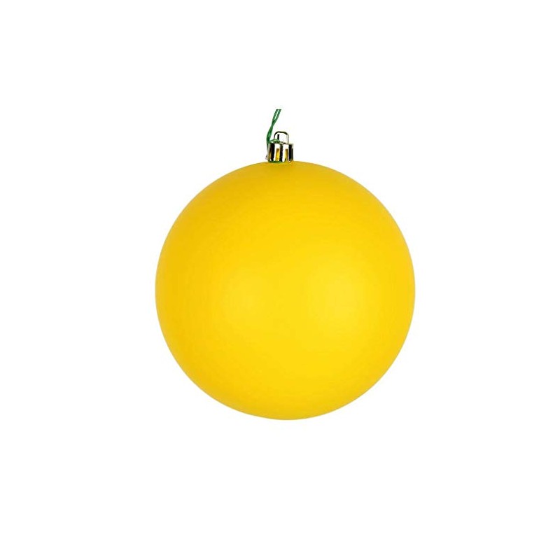 Vickerman Adorno de árbol de Navidad amarillo mate de 62544-3