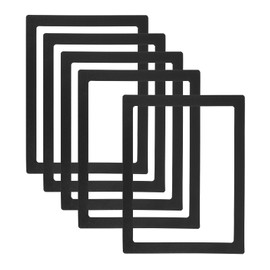 PATIKIL 8x10 Magnetic Picture Frame, 5pcs Magnetic Frame Magnetic Photo Frames Reusable for Refrigerator Metal, Black