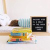 Felt Letter Board with Rustic Wooden Frame, Letters, Storage Bag