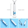 12 Birthstone Bar Cremation Necklace for Women Men Stainless Steel