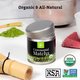 SUGIMOTO TEA Matcha Organic Ceremonial Grade Matcha Powder 1.0 oz (29 g)