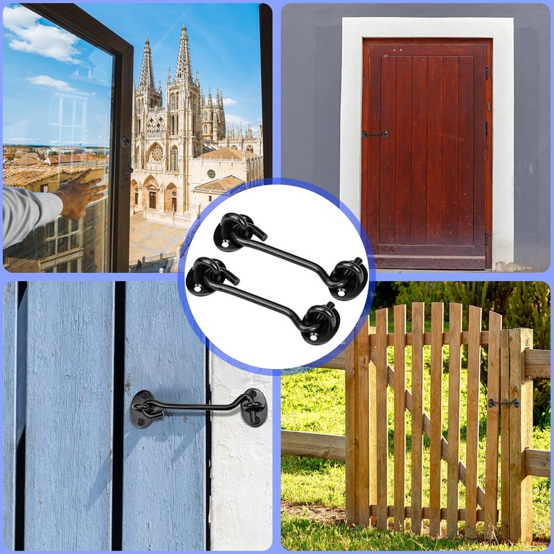 Door Hook Lock 100mm Stainless Steel Barn Door Lock, Cabin