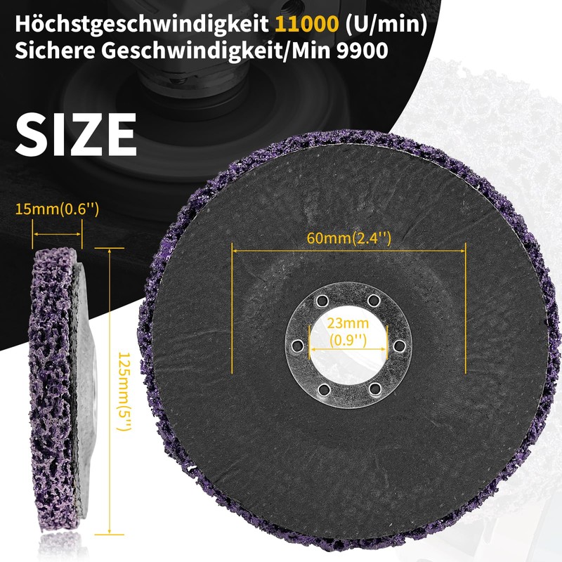 SIFANG 115 mm CSD Disc Sanding Disc, Coarse Cleaning Disc,