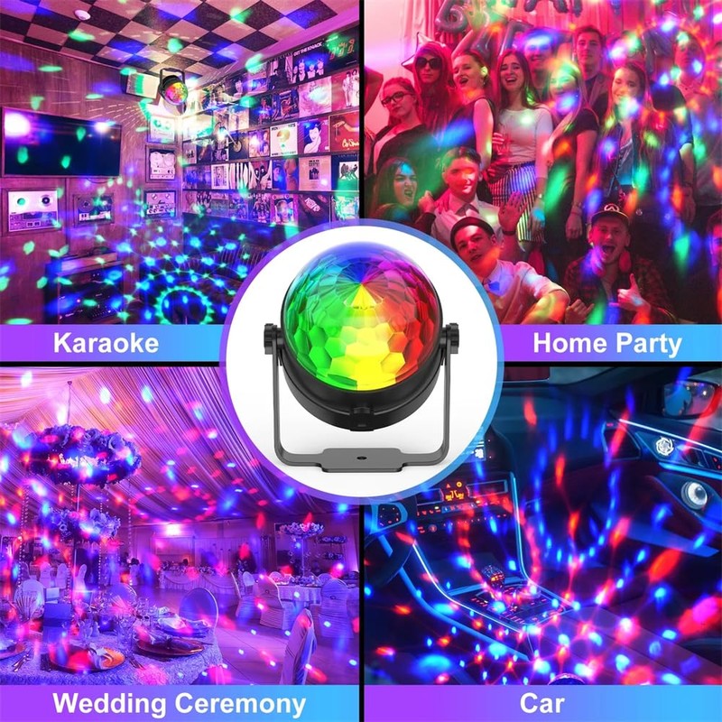 Multi-Functional Disco Light RGB LED Stage Party Lamp with Remote