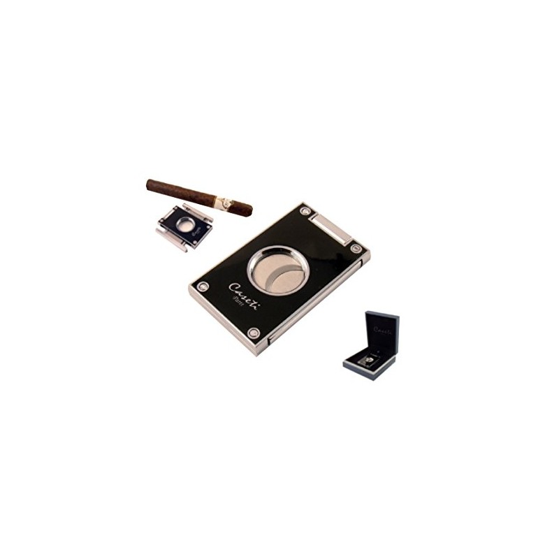 Caseti Paris double blade cutter black humidor