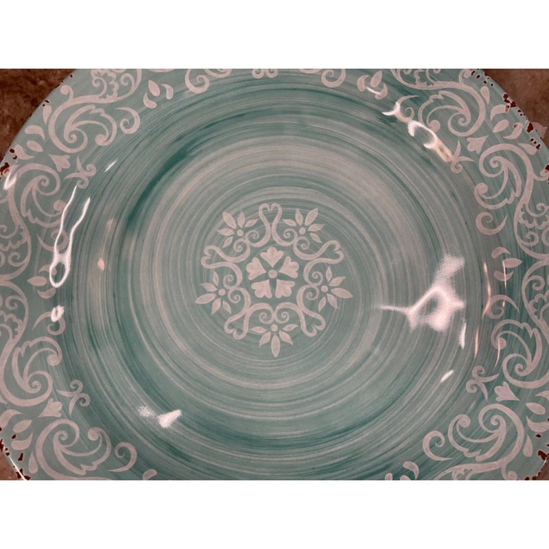 Cynthia Rowley Melamine Dinner Plates Blue Medallion Swirl Cynthia Rowley