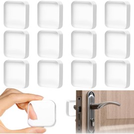 Tope para Puerta,12PCS Protector de Pared de Silicona,Tope de Goma Cuadrado Protector de Puertas Casa Transparente Contra Golpes, Autoadhesiva y Reutilizable,Topes de Puerta para Paredes y Muebles