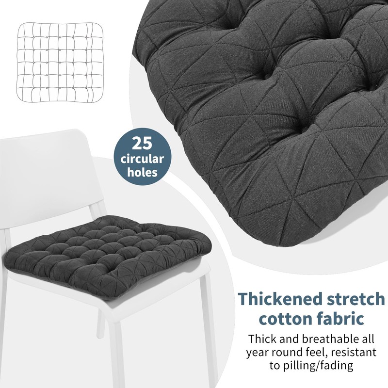 BUYUE Good Support Office Chair Cushion, Luxury Jacquard with Anti-Skid
