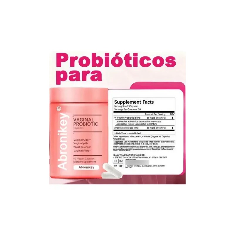 Suplemento Probióticos Vitamina Cápsula Caja 60piezas