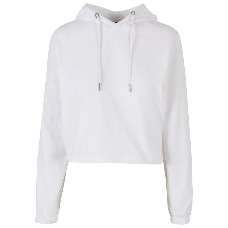 Urban Classics Tb5401-Ladies Heavy Short Hoody Felpa con Cappuccio, Bianco,