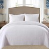 MarCielo 3 Piece 100% White Cotton Quilt Set Lightweight Bedspread