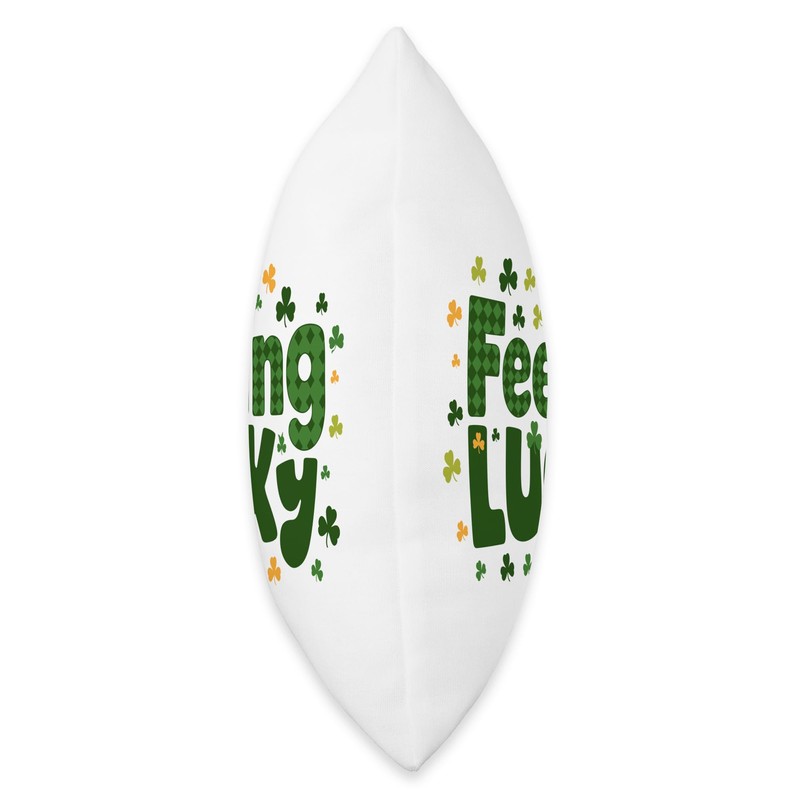 Feeling Lucky Shamrock Irish St Patrick's Day Throw Pillow