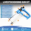 2 Pack 50ML Semi-Automatic Livestock Syringe, Continuous-Injection Syringe