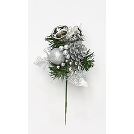 Worth Imports Christmas Holly Bell, Silver, Set of 12 Pick