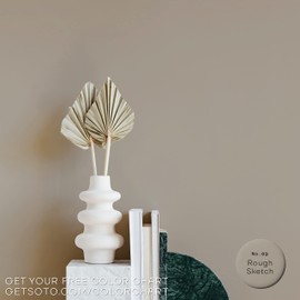 soto Beige All-In-One House + Furniture Paint, Satin Finish (No. 09 Rough Sketch) — 1 Pint of Paint for the Whole House; Wall, Furniture, Cabinet…