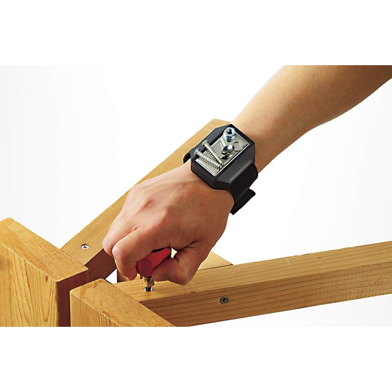 TAKAGI MAGNETIC WRISTBAND GISUKE BLACK FOR EASY-TO-LOSE NAILS AND SCREWS