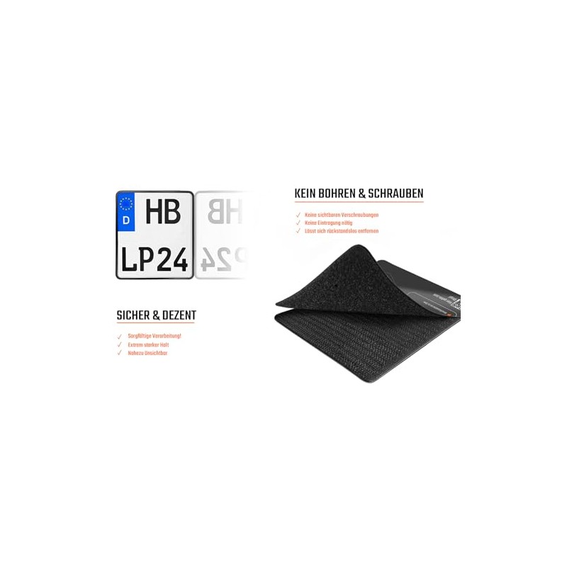 Motorcycle License Plate Holder 180 x 200 Number Plate Holder