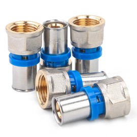 LTWFITTING Press Fitting with 1/2 Inch Female Thread for Pipe 16 mm (Pack of 5)