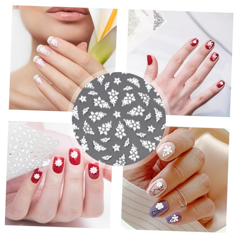 Vaguelly 30 Sheets Floral Nail Stickers Easy DIY Nail Art