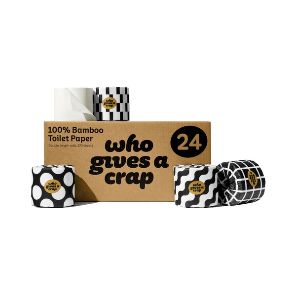Who Gives A Crap 100% Bamboo Toilet Paper, 24 Rolls,
