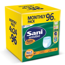Sani Sensitive Pants Medium No2 Adults Monthly Pack (4x24) 96 pcs