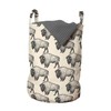 Lunarable Bison Laundry Bag Pack of 2, Repeated Furry American