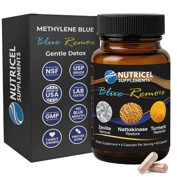 Nutricel Supplements Methylene Blue Pharmaceutical Grade Capsules, with Added Micronized