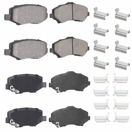 Ceramic Rear and Front Brake Pads Compatible with Dodge Nitro 3.7L/4.0L 4-Door 07-11 for Jeep Liberty 3.7L 4-Door 08-12 for Wrangler 3.8L 2/4-Door 07-11-8pc