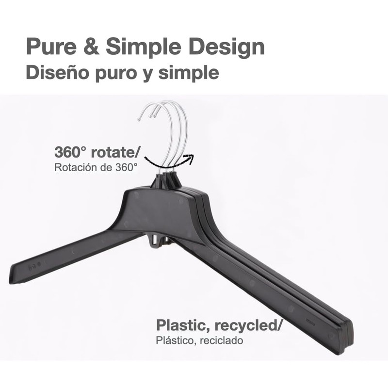 Urby Extra Wide Hangers for Plus Size Clothes, Ganchos para