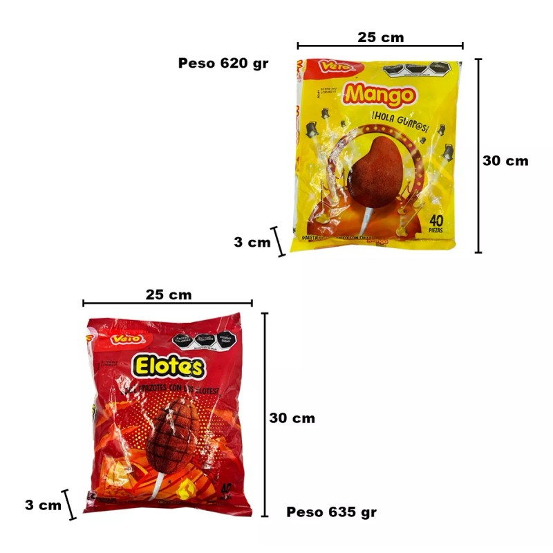 Vero Paletas Vero Elote Y Mango Picosas 2pz