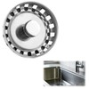 Kitchen Sink Basket Strainer Plug, 52mm Mini Stainless Steel Kitchen