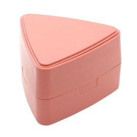 GEL-COOL 0101-0258 Gel Cool Triangle Rice Ball Case, Integrated Ice Pack, 1 Piece, Macaron Pink (W x D x H): 4.1 x 3.7 x 2.6 inches (10.3 x 9.5 x 6.6 cm), Mini Lunch Box, One Touch Open/Close, Pink,