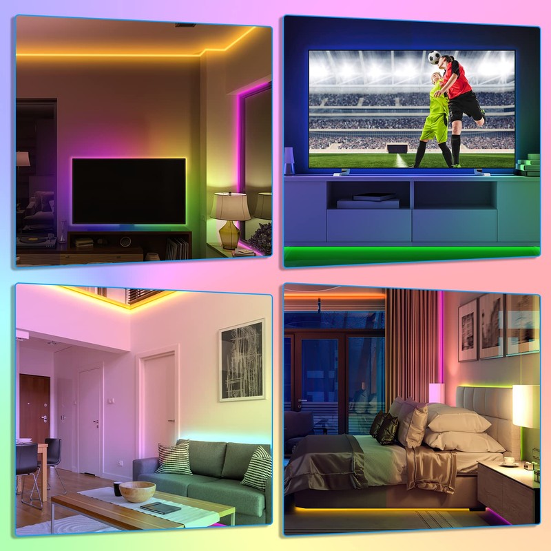 Jopassy LED Strip 1 m, RGB SMD5050 LED Strip with