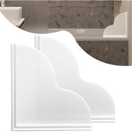 Shower Splash Guard, Bathtub Corner Splash Guard Kit Bathroom Water Guard with Self-Adhesive to Keep Water in Shower Used in Shower Tub Washbasin Sink - 2 Pack