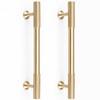 RZDEAL 4pcs Solid Brass Gold Cabinet Pulls, 5-Inch Hole Centers