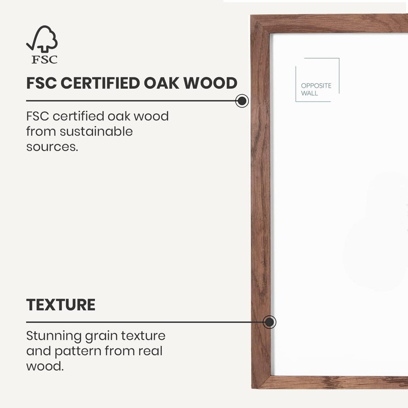 Opposite Wall - 9x12 in - Dark Oak Wood Picture