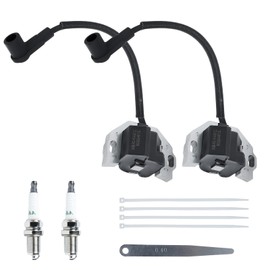 21171-0743 Ignition Coil and Spark Plug Kit for Kawasaki FR651V FR691V FX751V FX801V FX850V FR600V, Compatible with John Deere Engine