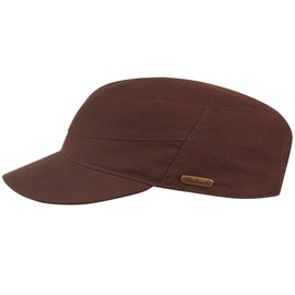 Sterkowski Patrol Hat | 100% Cotton Peaked Cap for Men and Women | Comfortable and Lightweight Summer Flat Cap, brown
